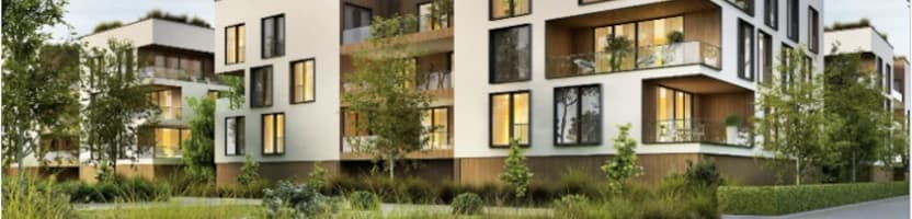 Modern residential condominium buildings