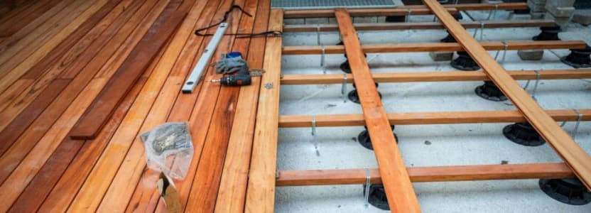Patio under construction