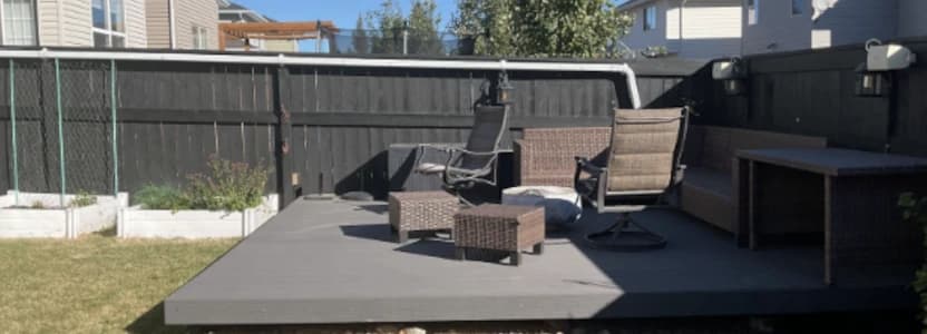 deck encoraching on right-of-way