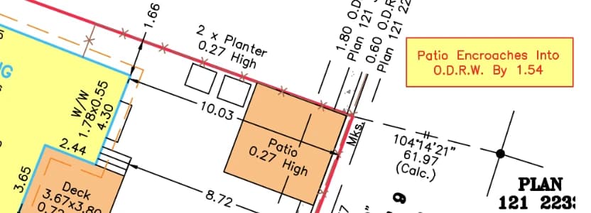 RPR with encroachment