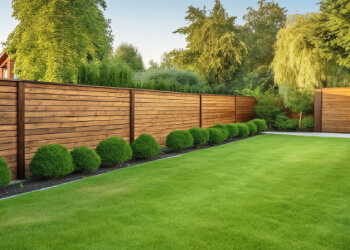 Back yard with fence